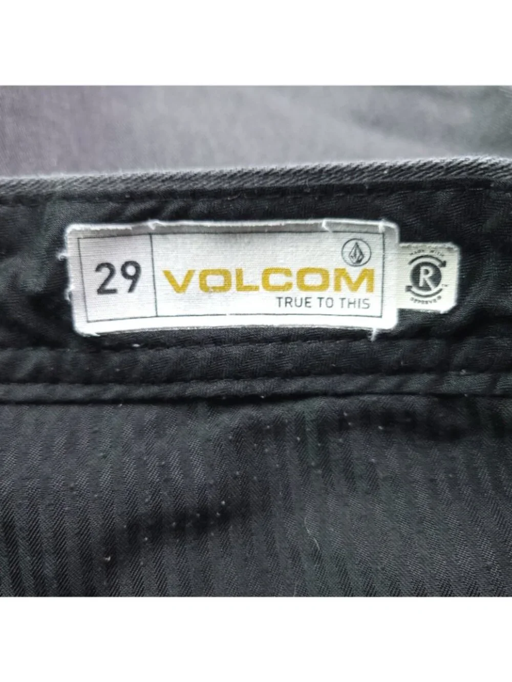 Volcom Mens Charcoal Gray Chino Shorts 29 Casual Wear Pockets
